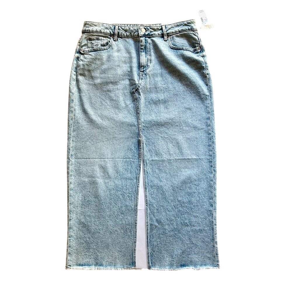Maurices NWT Denim Front Slit Skirt high rise